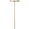 Edith Floor Lamp 3 Light E14 Aged Gold / Cream Fabric Shade additional 5