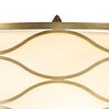 Edith Floor Lamp 3 Light E14 Aged Gold / Cream Fabric Shade additional 8
