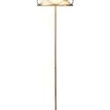 Edith Floor Lamp 3 Light E14 Aged Gold / Cream Fabric Shade additional 4