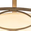 Edith Pendant / Convertible To Semi Flush 3 Light E14 Aged Gold / Cream Fabric Shade additional 12