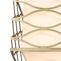 Edith Rectangle Pendant / Convertible To Semi Flush 5 Light E14 Aged Gold / Cream Fabric Shade additional 11