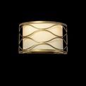 Edith Wall Lamp 2 Light E14 Aged Gold / Cream Fabric Shade additional 5