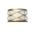 Edith Wall Lamp 2 Light E14 Aged Gold / Cream Fabric Shade additional 12