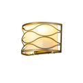 Edith Wall Lamp 2 Light E14 Aged Gold / Cream Fabric Shade additional 10