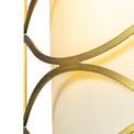 Edith Wall Lamp 2 Light E14 Aged Gold / Cream Fabric Shade additional 8