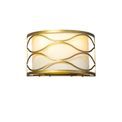 Edith Wall Lamp 2 Light E14 Aged Gold / Cream Fabric Shade additional 9