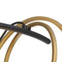 Lyra Double Ring Ceiling Flush, 2 Light E27, Matt Black / Painted Gold, G95/120 Lamp Recommended additional 8