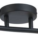 Lyra Double Ring Ceiling Flush, 2 Light E27, Matt Black / Painted Gold, G95/120 Lamp Recommended additional 7