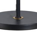 Lyra Double Ring Floor Lamp, 1 Light E27, Matt Black / Painted Gold, G95/120 Lamp Recommended additional 6