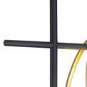 Lyra Double Ring Floor Lamp, 1 Light E27, Matt Black / Painted Gold, G95/120 Lamp Recommended additional 5