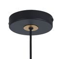 Lyra Double Ring Single Pendant, 1 Light E27, Matt Black / Painted Gold, G95/120 Lamp Recommended additional 5