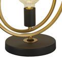 Lyra Double Ring Table Lamp, 1 Light E27, Matt Black / Painted Gold, G95/120 Lamp Recommended additional 2