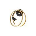 Lyra Double Ring Wall Lamp, 1 Light E27, Matt Black / Painted Gold, G95/120 Lamp Recommended additional 11