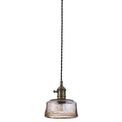 Marion Switched Pendant 1.5m, 1 x E27, Antique Brass / Black Twisted Cable / Brown Bowl Glass additional 7