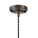 Marion Switched Pendant 1.5m, 1 x E27, Antique Brass / Black Twisted Cable / Brown Bowl Glass additional 6