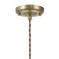 Marion Switched Pendant 1.5m, 1 x E27, Brass / Pale Gold Twisted Cable / Brown Square Glass additional 7