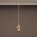 Marion Switched Pendant Light Kit 1.5m, 1 x E27, Brass / Pale Gold Twisted Cable additional 1