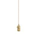 Marion Switched Pendant Light Kit 1.5m, 1 x E27, Brass / Pale Gold Twisted Cable additional 2
