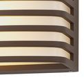 Olive Wall Lamp, 1 x E27, IP54, Matt Brown/Opal PC Shade, 2yrs Warranty additional 6