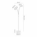Scarlett Floor Lamp, 2 x 6W LED, 4000K, 920lm, Polished Chrome, 3yrs Warranty additional 7
