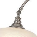 Shelby Floor Lamp 1 Light E27 Satin Nickel / Frosted Glass additional 6