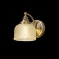 Shelby Switched 1 Light E27 Antique Brass / Prismatic Glass Wall Lamp additional 8