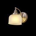 Shelby Switched Wall Lamp 1 Light E27 Satin Nickel / Frosted Glass additional 8