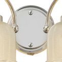 Shelby Switched Wall Lamp 2 Light E27 Polished Nickel / Prismatic Glass additional 7