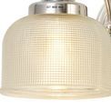Shelby Switched Wall Lamp 2 Light E27 Polished Nickel / Prismatic Glass additional 5
