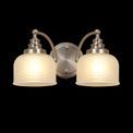 Shelby 2 Light E27 Satin Nickel / Frosted Glass Switched Wall Lamp additional 8