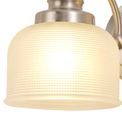 Shelby 2 Light E27 Satin Nickel / Frosted Glass Switched Wall Lamp additional 5