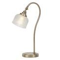Shelby 1 Light E27 Antique Brass / Prismatic Glass Table Lamp additional 3
