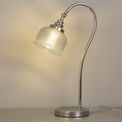 Shelby Table Lamp 1 Light E27 Polished Nickel / Prismatic Glass additional 1