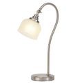 Shelby Table Lamp 1 Light E27 Satin Nickel / Frosted Glass additional 3