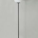 Shell Medium Oval Ball Floor Lamp 1 Light E27 Matt Black Base With Frosted White Glass Globe additional 2