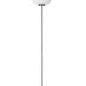 Shell Medium Oval Ball Floor Lamp 1 Light E27 Matt Black Base With Frosted White Glass Globe additional 3