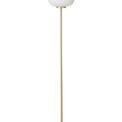 Shell Medium Oval Ball Floor Lamp 1 Light E27 Satin Gold Base With Frosted White Glass Globe additional 3