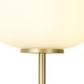 Shell Medium Oval Ball Floor Lamp 1 Light E27 Satin Gold Base With Frosted White Glass Globe additional 6