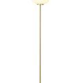 Shell Medium Oval Ball Floor Lamp 1 Light E27 Satin Gold Base With Frosted White Glass Globe additional 4
