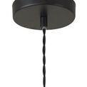 Shell Medium Oval Ball Pendant 1 Light E27 Matt Black Suspension With Frosted White Glass Globe additional 8