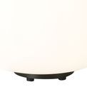 Shell Medium Oval Ball Table Lamp 1 Light E27 Matt Black Base With Frosted White Glass Globe additional 5