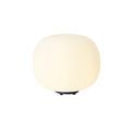 Shell Medium Oval Ball Table Lamp 1 Light E27 Matt Black Base With Frosted White Glass Globe additional 3