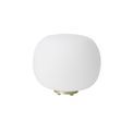 Shell Medium Oval Ball Table Lamp, 1 Light (E27), Satin Gold Base &amp; Frosted White Glass Globe additional 4