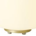 Shell Medium Oval Ball Table Lamp, 1 Light (E27), Satin Gold Base &amp; Frosted White Glass Globe additional 6
