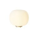 Shell Medium Oval Ball Table Lamp, 1 Light (E27), Satin Gold Base &amp; Frosted White Glass Globe additional 3