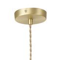 Shell Small Oval Ball Pendant 1 Light E27 Satin Gold Suspension With Frosted White Glass Globe additional 5