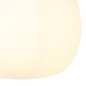 Shell Small Oval Ball Pendant 1 Light E27 Satin Gold Suspension With Frosted White Glass Globe additional 7
