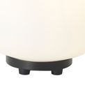 Shell Small Oval Ball Table Lamp 1 Light E27 Matt Black Base With Frosted White Glass Globe additional 4