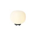 Shell Small Oval Ball Table Lamp 1 Light E27 Matt Black Base With Frosted White Glass Globe additional 3
