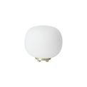 Shell Small Oval Ball Table Lamp 1 Light E27 Satin Gold Base With Frosted White Glass Globe additional 4